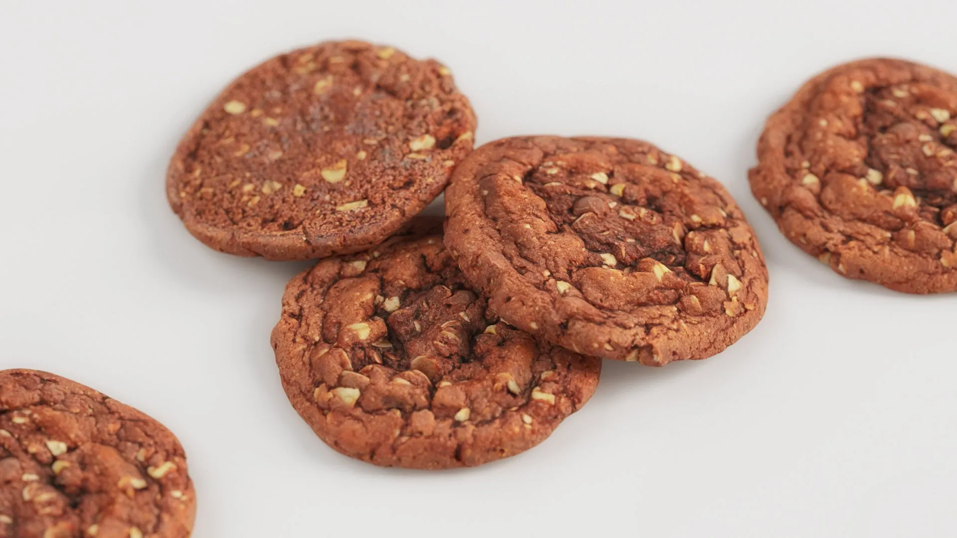 Chocolate Chip Cookies on white background