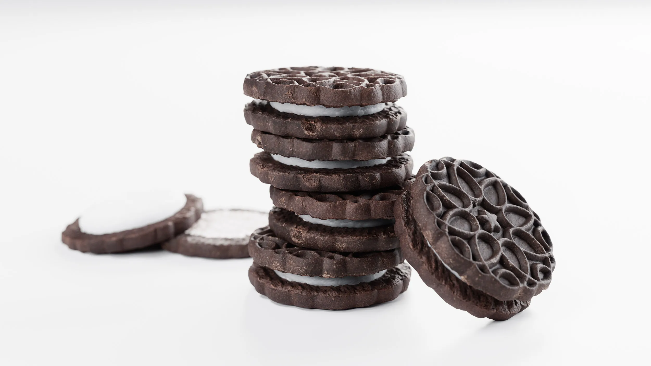 Cookie on white background