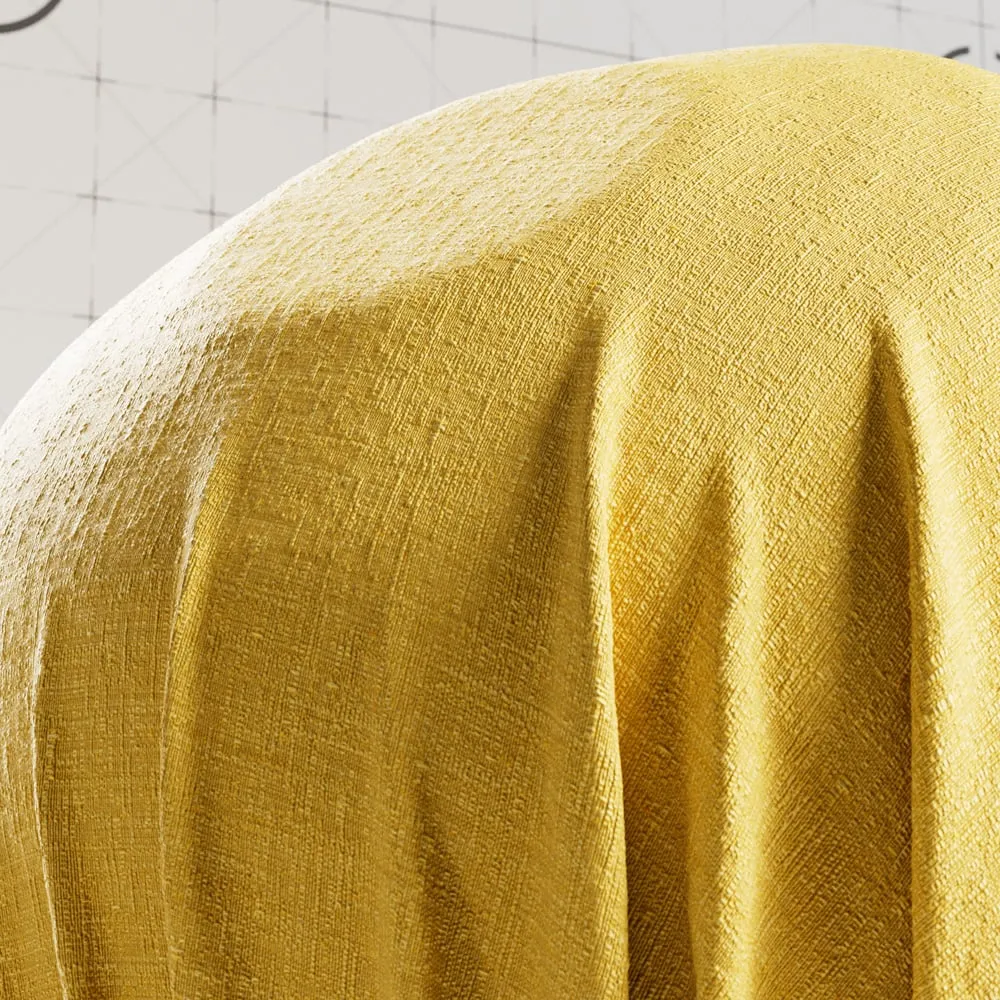 Close-up render of mustard Gobi jacquard fabric
