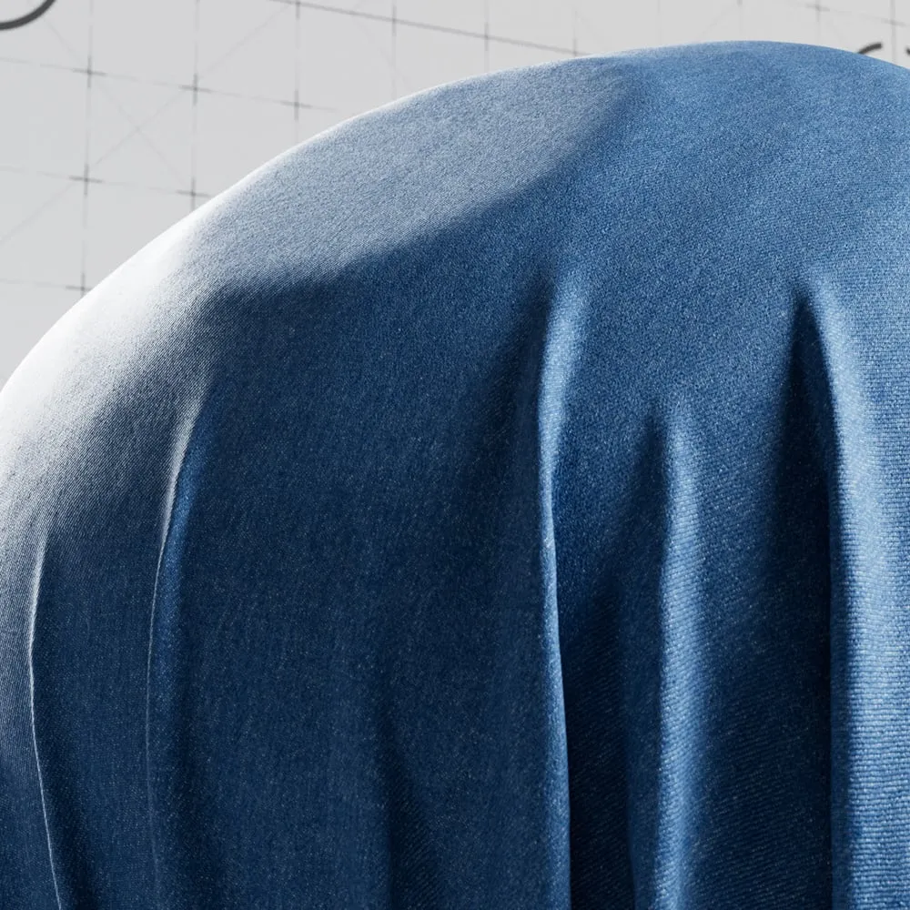Close-up render of classic blue denim