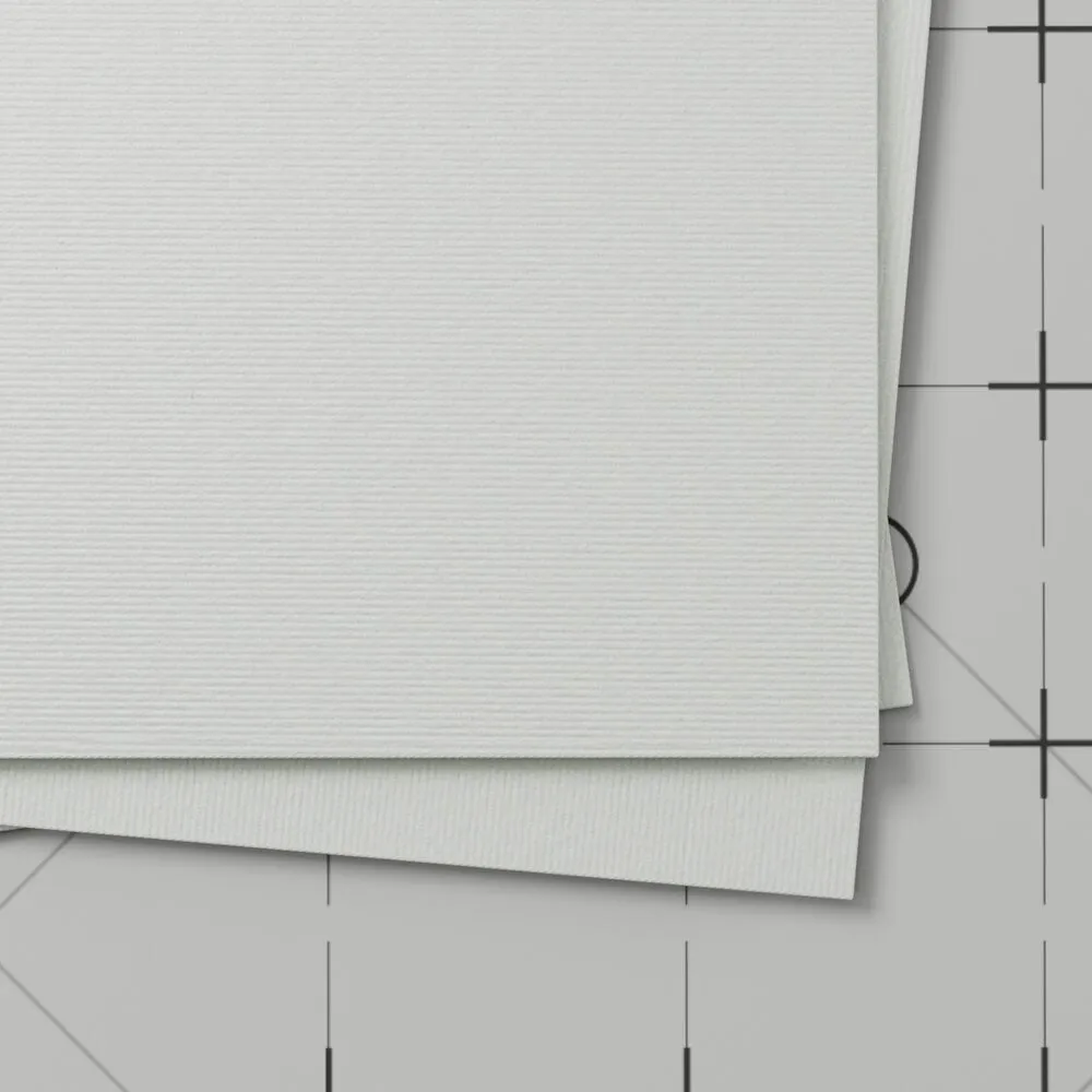 Close-up render of linear white editorial paper