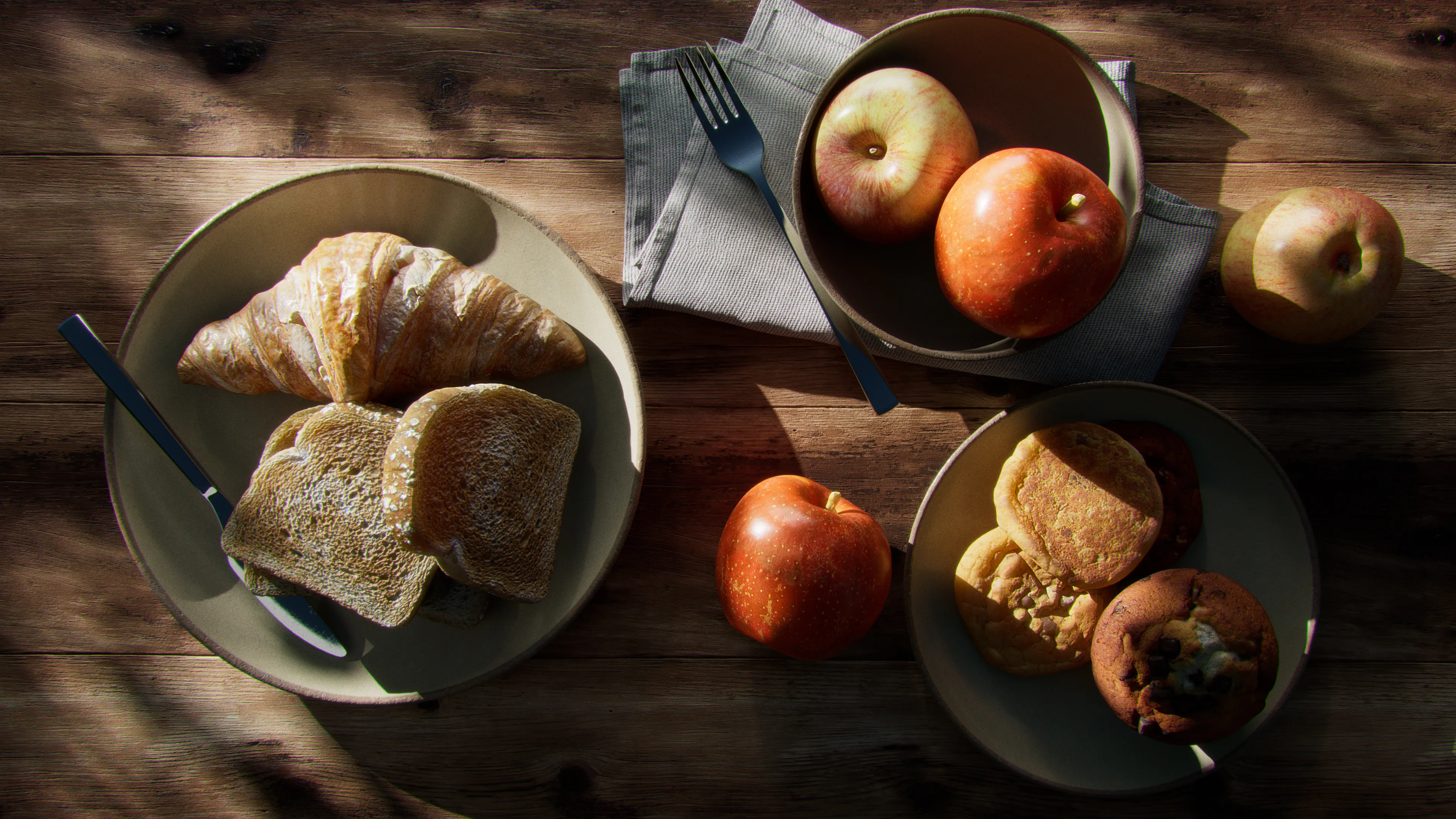 Food packshot on the dark weathered planks material