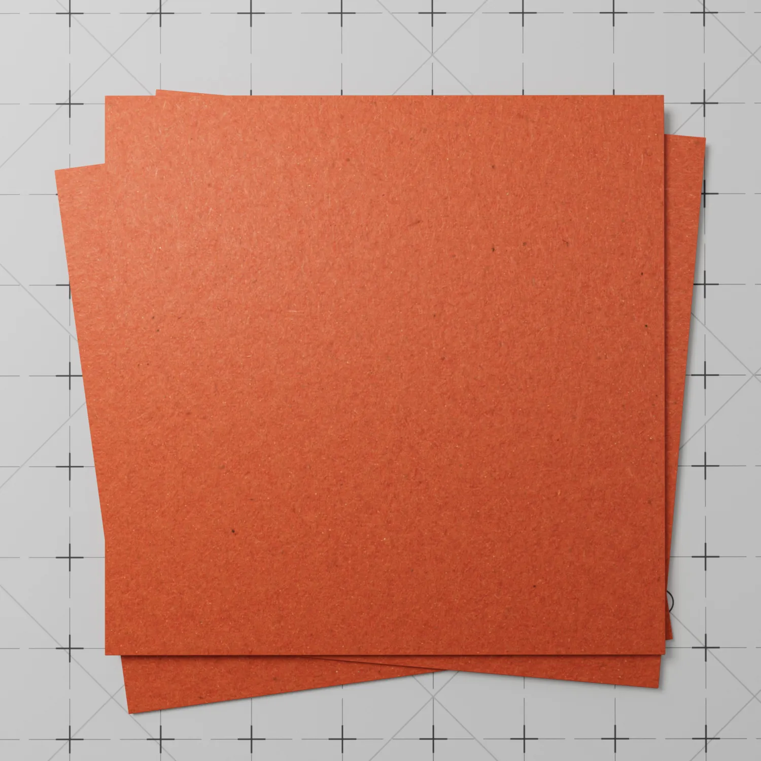 Close-up render of a orange paper