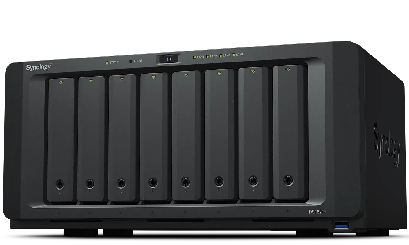 Synology NAS hardware used in the storage workflow
