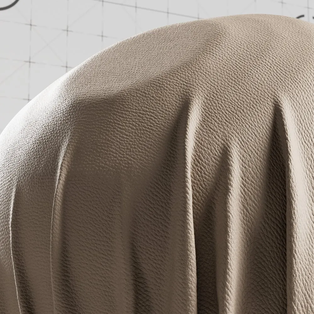 Close-up render of elephant-grain synthetic leather