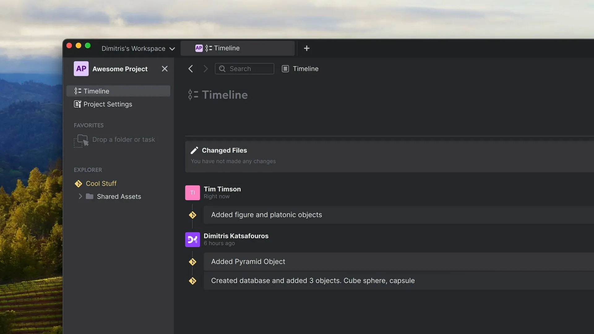 Anchorpoint interface demonstrating how to share Asset Browser databases