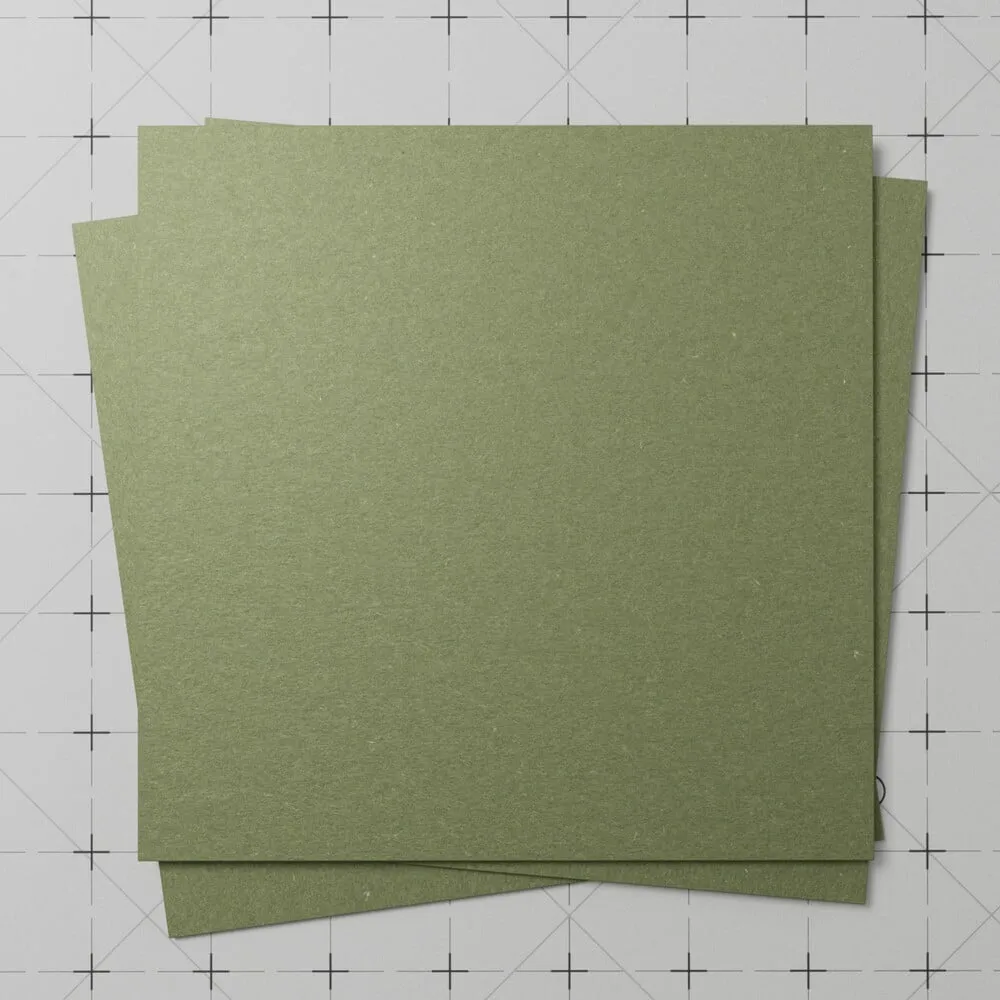 Close-up render of green verdigris fiber paper