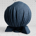 Chenille Basketweave Soft Blue cloth material applied on shader ball