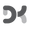 Shades of gray DK logo.