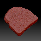 3D scan of a slice of bread inside ZBrush